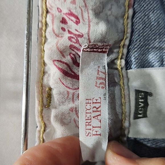 Child's, Denim Jeans, Levi's, 517 Stretch, Flare, Sz 5 Slim, Elastic Waist - Picture 6 of 17